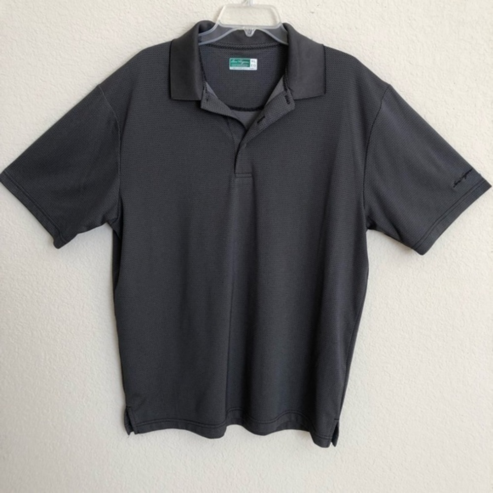 Ben Hogan Gray & Black Diamond Print Golf Polo Size XL